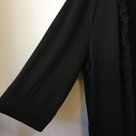 Black Gothic Maestro Ruffled Hem Open Cardigan - Picture 6 of 16